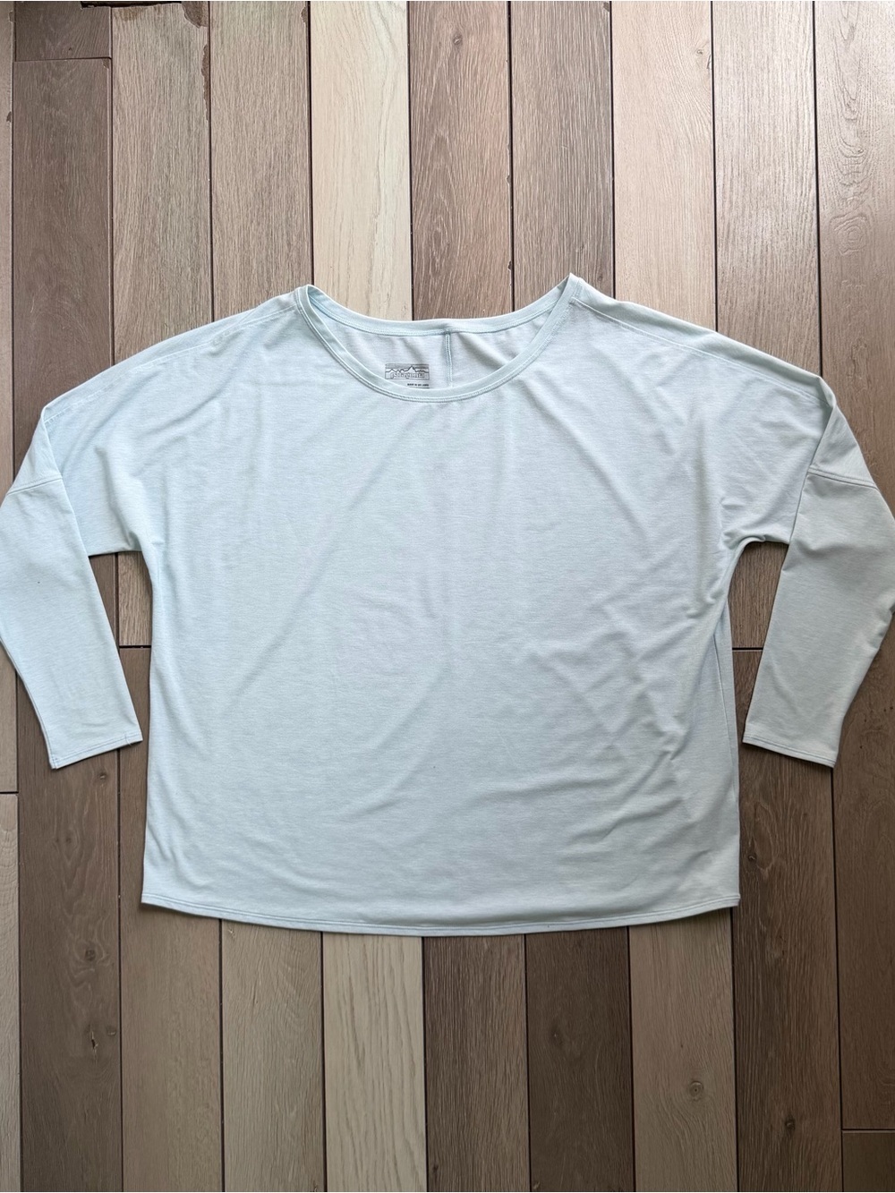Patagonia Women's Long Sleeve Scoop Neck Top - Light Blue